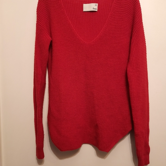 Aritzia Wilfred Free Wolter Sweater Red Wool - Picture 4 of 12